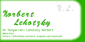 norbert lehotzky business card